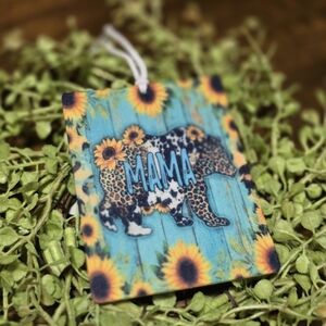 Floral Bear Mama Pendant Necklace